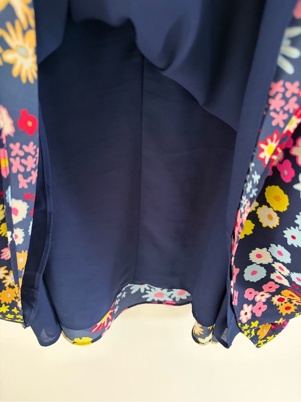 Talbots 2X Plus Multicolor Navy Blue Fit & Flare Starburst Floral Midi Dress - Picture 12 of 16